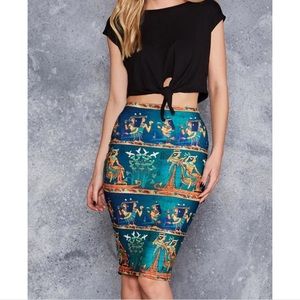BlackMilk The Nile Pencil Skirt